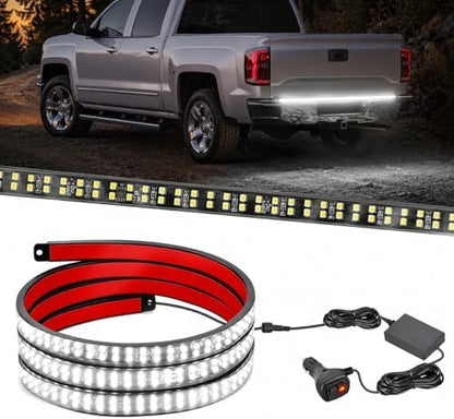 Nilight 60 Inch 360 LED Tailgate Strobe Light Strip White