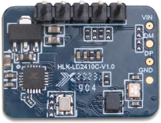 ZORZA 1Pcs LD2410C 24GHz Millimeter-Wave Human Presence Radar Sensor 5V | Detection Distance 0.75m~6m Adjustable,Angle ± 60°,Non-Contact,No Complex Coding,GPIO UART Output,for Home Assistant ESP32