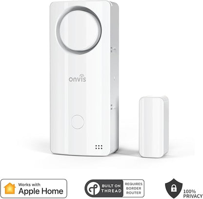 Onvis 4-in-1 Wireless Door Window Contact Sensor for Alarm System and Smart Home Automation ,Thermometer, Hygrometer, Only Works with Apple HomeKit (Thread) -Need to Upgrade The Firmware to 1.6.6