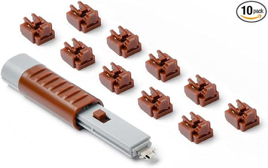 RJ45 Port Lock with Key - 10 Locks 1 Key (Brown)