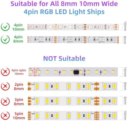 RGB Music LED Strip Lights Remote Controller, Smart Bluetooth LED Control