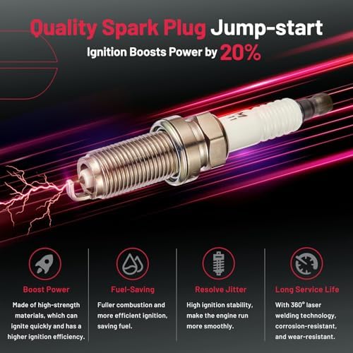 BDFHYK Ignition Coil UF401 and Spark Plug 4469 for Nissan 350Z 2003-2006