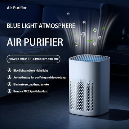 Small Air Purifier for Home Bedroom, HEPA Filter Air Cleaner, Quiet Operation, Removes Dust, Smoke, Odor, Pollen & Pet Dander
