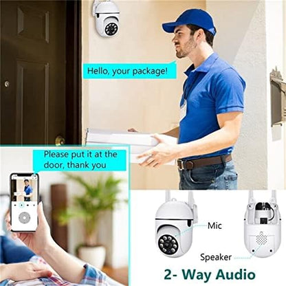 Outdoor Security Cameras, 2.4GHz & 5G WiFi Cameras for Home Security, 1080P Dome Surveillance Cameras 360° View, Waterproof Security Camera with Motion Detection, 2-Way Audio (2PCS)