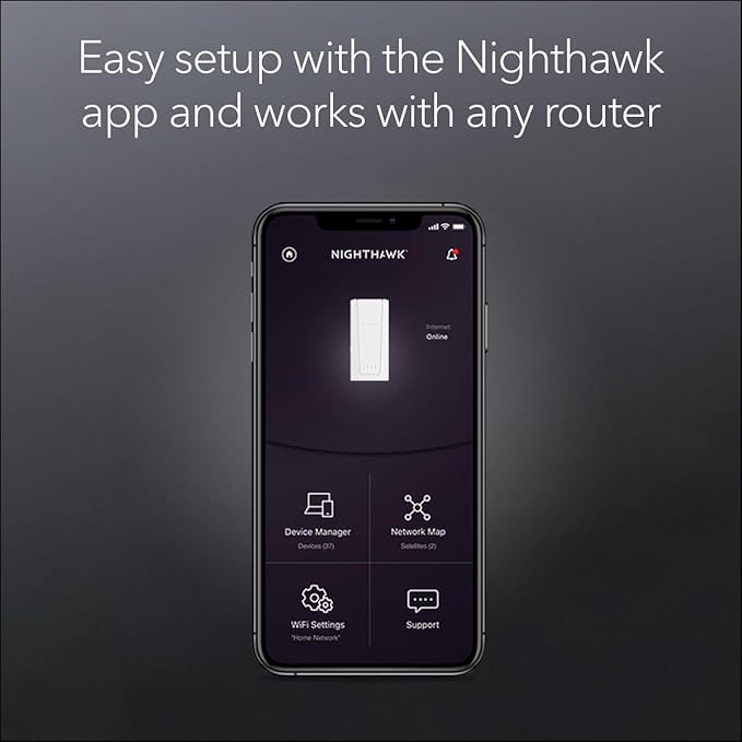 NETGEAR WiFi 7 Range Extender (EXS18) – BE3600 Dual-Band Wireless Internet Signal Range Extender (up to 3.6 Gbps Speed) - Add up to 1,200 sq. ft., 40 Devices – WPA3 Security, Smart Roaming
