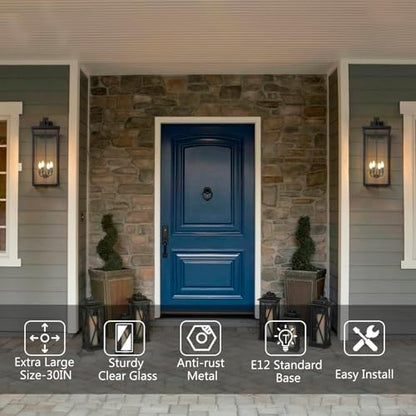 30 in Extra Large Outdoor Wall Lights Exterior Wall Sconce,1 Pack