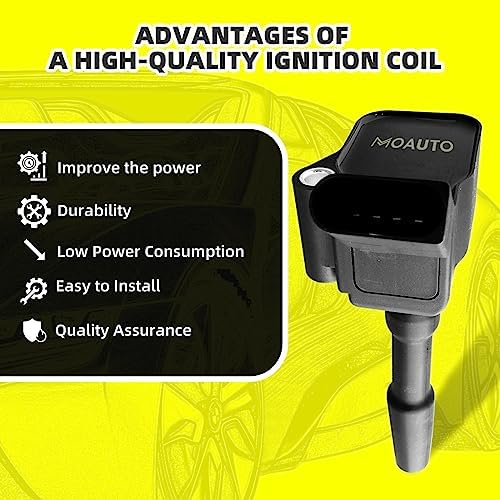 Set of 4 Ignition Coils Pack 06J905110G & 4 PCS Iridium Spark Plugs Compatible with Volkswagen Audi Beetle Golf Jetta 1.8L 2.0L L4