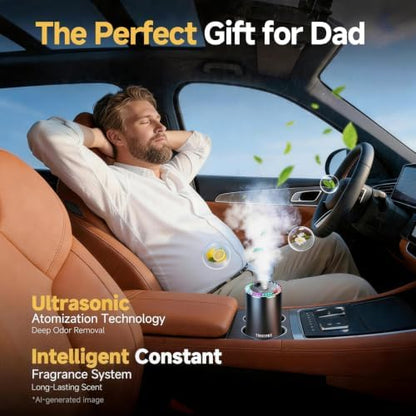 Smart Car Air Freshener & 150ml Car Diffuser Oil Refill（Lavender）