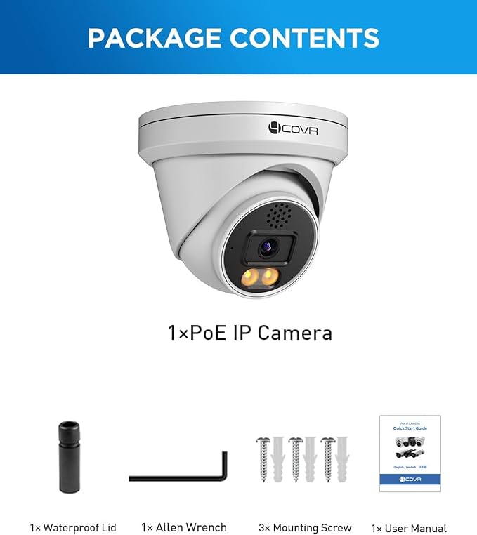 4COVR 12MP PoE Dome Security Camera with Color Night Vision, 12MP Wired Surveillance IP Camera Outdoor, Smart AI Human/Vehicle Detection, Two-Way Talk, Up to 256GB microSD Card, LY97KAAMA-1