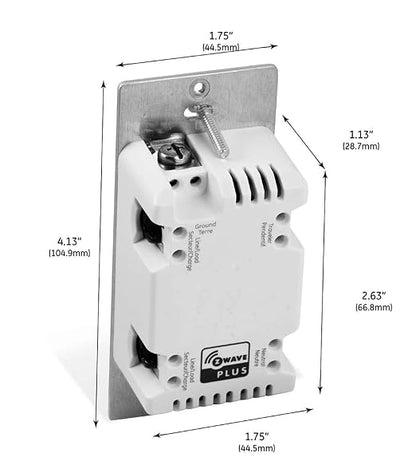 Bryant Electric IDEVZ01DW ZWave Enabled RF Decorator Switch 960W Incandescent, 1800W CFL/LED, Z-Wave Hub Required, 15A, 120VAC, White