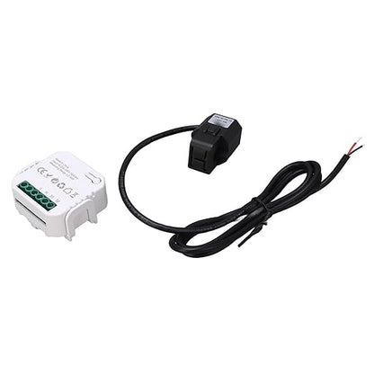 Fafeicy Smart WiFi Electricity Meter with Clamp, 80A Power Consumption Monitor, Remote Control, Overload Protection, Energy Management, Black