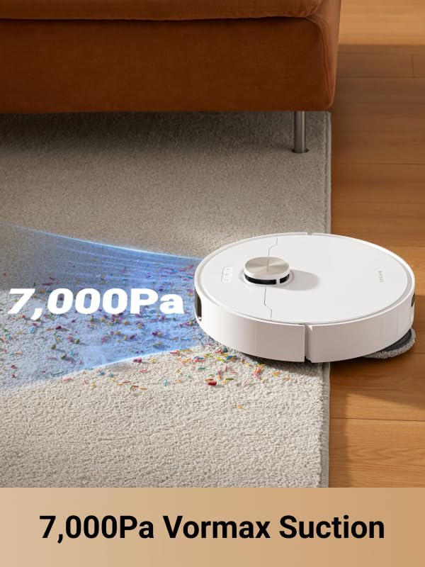 DREAME L10s Pro Ultra Heat Robot Vacuum and Mop Combo, Mop Extend, 7000Pa Suction, Auto Robot Care and Maintenance, 136°F Hot Water Mop Self-Cleaning, Obstacle Avoidance, Ideal for Hair, Carpets
