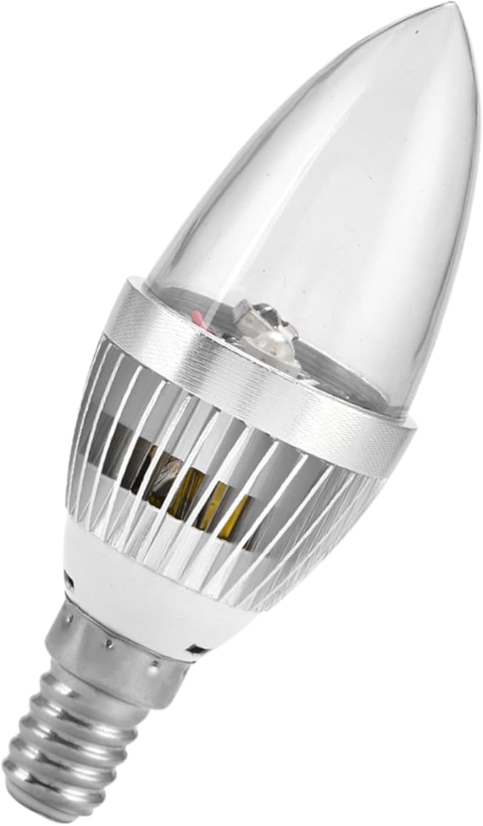 Haofy LED Candelabra Bulbs, 3W 16 RGB LED Color Changing Candle Light Dimmable Smart Light Bulb with Remote Control (E14 Transparent Cover)