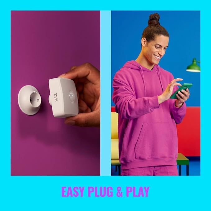 WiZ Connected Indoor Motion Sensor - 1-Pack - Connects to Your Wi-Fi- Works with WiZ Connected Products - Batteries Included