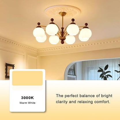 G25 LED Globe Light Bulbs,120V 5W(60W Equivalent), 3000K CRI85+ Warm White Bathroom,E26 Base,Eye-Friendly Vanity Round, Perfect for Vanity Makeup Mirror, Non-Dimmable (2 Pack)