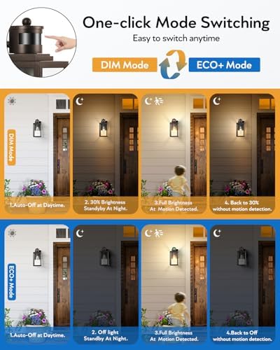 VIANIS Bronze Motion Sensor Outdoor Garage Lighting Fixtures Wall Mount