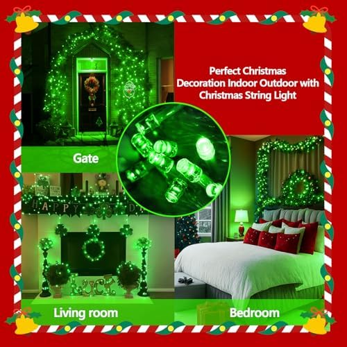 200 LED Connectable String Lights, 66FT Christmas Lights Outdoor Indoor