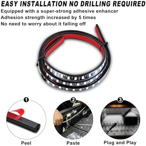 Mupera 2 Pcs 60 Inch 180 LED Truck Bed Light Strip Kit for Pickup SUV RV