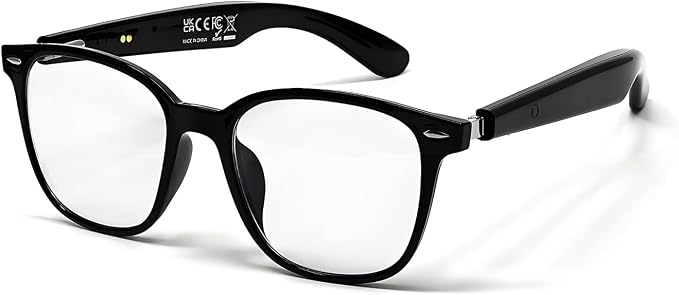 Smart Audio Glasses, Open Ear Bluetooth Sunglasses with Anti-Blue Light and UV Protection Lenses, Wireless Hands-Free Calling and Music for Driving, Business and Daily Wear