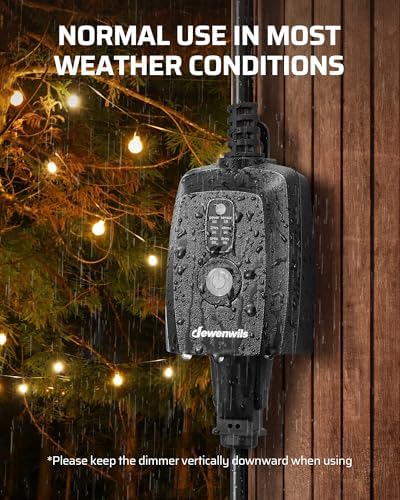 DEWENWILS Dusk to Dawn Outdoor Dimmer with Timer for String Lights