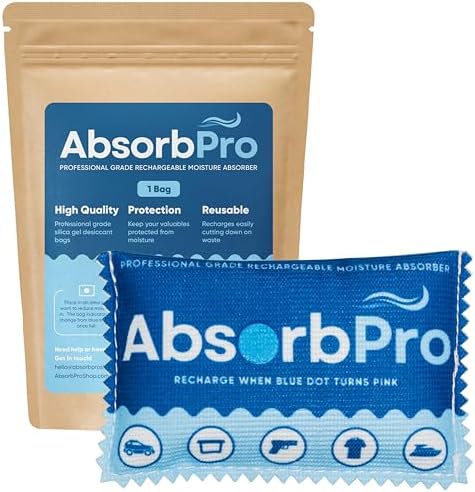 Absorb Pro Rechargeable Dehumidifier Bag, 100g Silica Gel, 1-Pack