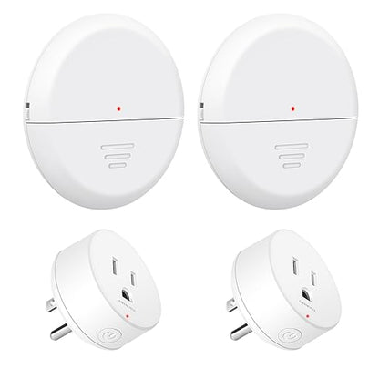 Motion Sensor Plug,Greencycle Wireless Motion Sensor Outlet with Timer Setting,PIR Sensor Plug to Auto Turn On/Off,Adjustable Detection Range,15A/1500W for Christmas Lights,Fans（2 Sensors 2 Plugs）
