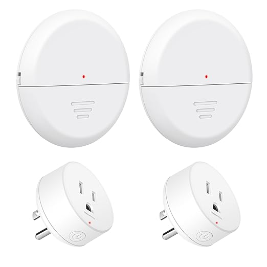 Motion Sensor Plug,Greencycle Wireless Motion Sensor Outlet with Timer Setting,PIR Sensor Plug to Auto Turn On/Off,Adjustable Detection Range,15A/1500W for Christmas Lights,Fans（2 Sensors 2 Plugs）