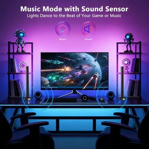 DAYBETTER Smart LED Light Bar,RGBICWW WiFi TV Light Bars for Room,Gaming