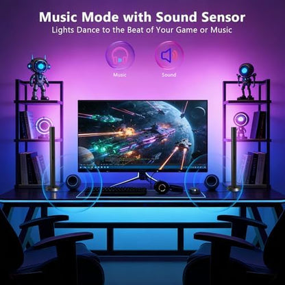 DAYBETTER Smart LED Light Bar,RGBICWW WiFi TV Light Bars for Room,Gaming