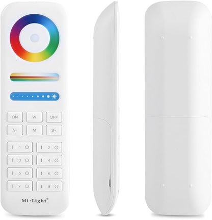 LED Bulbs light 2.4G 8-Zone Remote Controller for RGB+CCT LED Bulbs Strip Lights