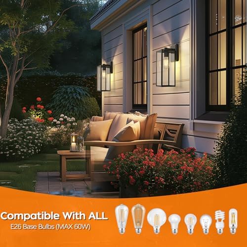 WIHTU 16in Outdoor Light Fixture Wall Mount, Exterior Porch fixtures 1 Pack