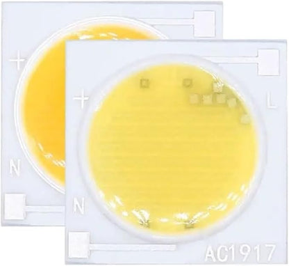 1pcs LED COB Ceramic Chip AC 220V 12W 15W 20W 30W 50W Smart IC Lighting Led DIY Beads for Led Buld Spotlight Warm and Cold White(Cold White,15W 1919mm 220V)