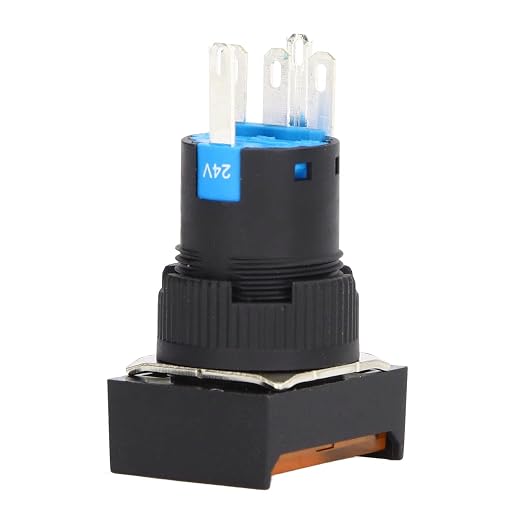 Push Button Switch 16mm Self Locking Design (Yellow)