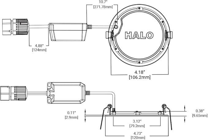 HALO Quicklink 4 Inch Canless Ultra-Thin Recessed Lighting LED Wafer Light for Ceiling and Shower - 1 Pack Add on Fixture - 640 Lumens - 5 Selectable Color Temperatures, for Residential dimmers