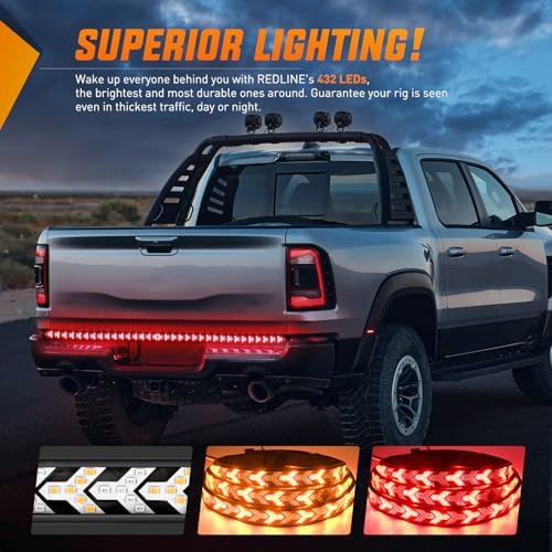 Nilight Truck Tailgate Light Strip 48Inch Arrow 432 LED Light