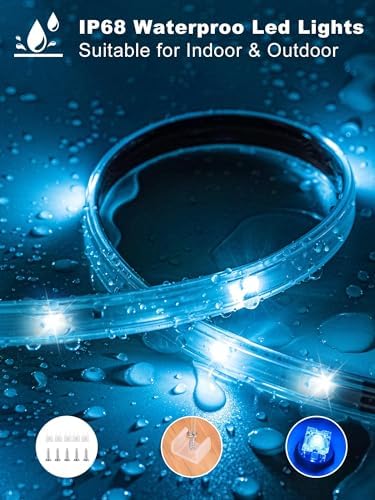 Ledagic Outdoor Led Strip Lights Waterproof, Led Rope Lights 400ft