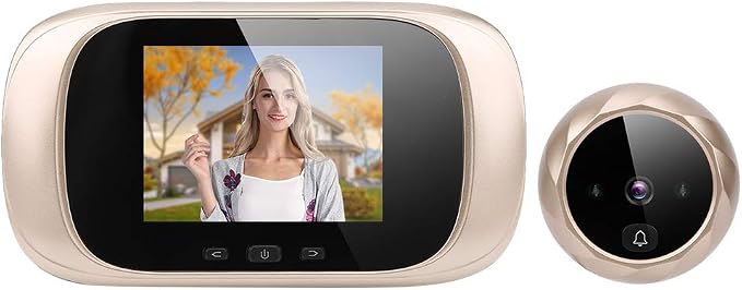 Tbest Digital Peephole Viewer Camera 2.8in TFT LCD Screen, IR Night Vision Doorbell Visual Door Viewer Fits 35-110mm Door Thickness 14-30mm Door Hole Cyclic Storage Camera