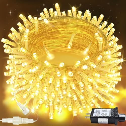 200 LED Connectable String Lights, 66FT Christmas Lights Outdoor Indoor