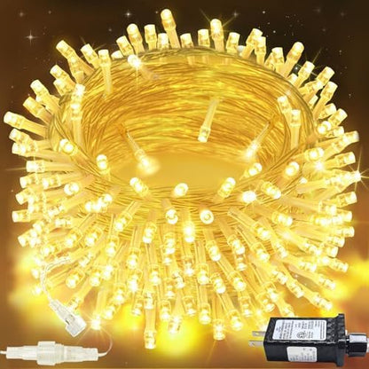 200 LED Connectable String Lights, 66FT Christmas Lights Outdoor Indoor