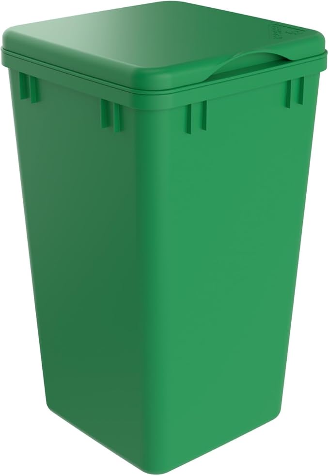 Rev-A-Shelf 27 Qt Under Sink Garbage Can Lid for Base Kitchen and Bathroom Cabinet, Replacement Plastic Trash Bin Lid Only, Green, RV-1024-LID-G-1-40