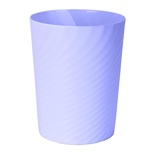 Small Plastic Trash Can - 1.8 Gallon - Light Purple - Wastebasket Garbage Can Container