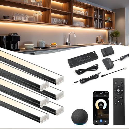 VST Smart Under Cabinet Lighting 6 Bars, App/Voice/Hand Wave Control, Black