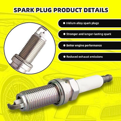 Set of 6 Ignition Coils Pack UF592 0221504470 & 6 PCS Iridium Spark Plugs
