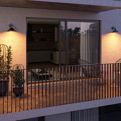Globe Electric 60000170 1-Light Outdoor Wall Sconce, Matte Black