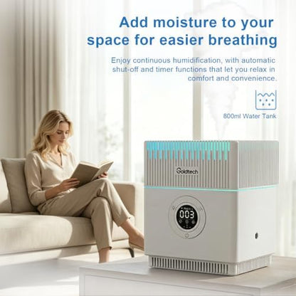 Air Purifier and Humidifier Combo for Office Bedroom