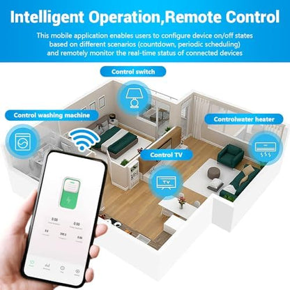 WiFi Circuit Breaker, 1P+N 50A 230V Smart Home Wireless
