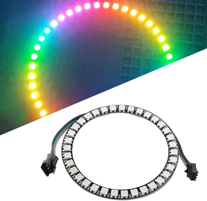 35 Bits WS2812 Addressable LED Ring with SM2.54-3P Connector Wire, DC5V WS2812B 5050 RGB LED with Built-in Driver Pixels Individual Control for Arduino ESP8266 Nodemcu