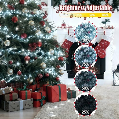 Voice Control 88 Ft 240 LED Smart String Lights with Remote, Cool White