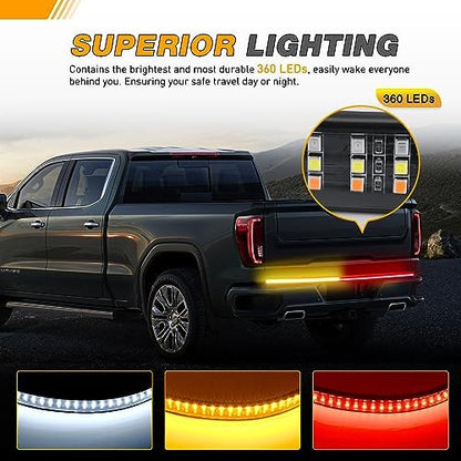 GOOACC Truck Tailgate Light Bar 48" Triple Row 360 LED Strip