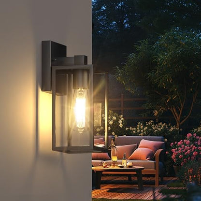 WIHTU 2Pack Outdoor Front Porch Light, Exterior Lighting Fixture Wall Mount